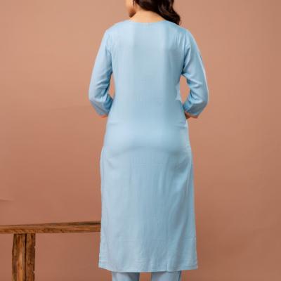 Martini - Soft Modal Embroidery Kurti with Pant and Dupatta