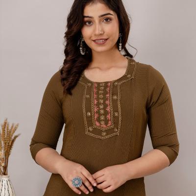Martini - Georgette Embroidered Straight Kurti