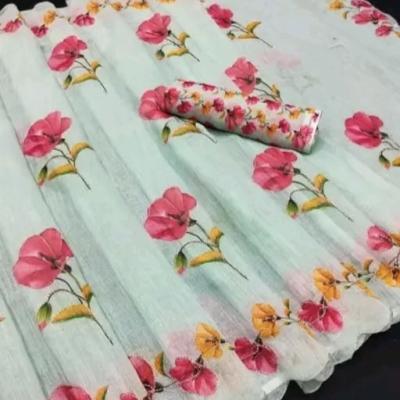 RADHIA - Soft Lichi Silk Saree with Blouse