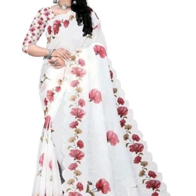 RADHIA - Soft Lichi Silk Saree with Blouse