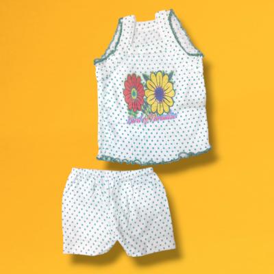 Aaron - Assorted 18 Pieces Of Cotton Hosiery Frock With Short Set For Girls