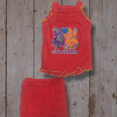 Aaron - Assorted 18 Pieces Of Cotton Hosiery Frock With Short Set For Girls