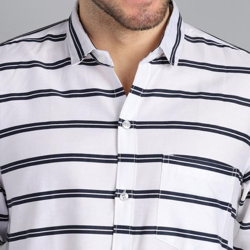 Radha - Cotton Dobby Stripes Mens Shirt