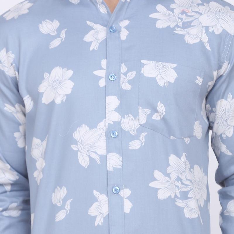 Radha - Cotton Full Sleeve Floral Printed Men's Shirt