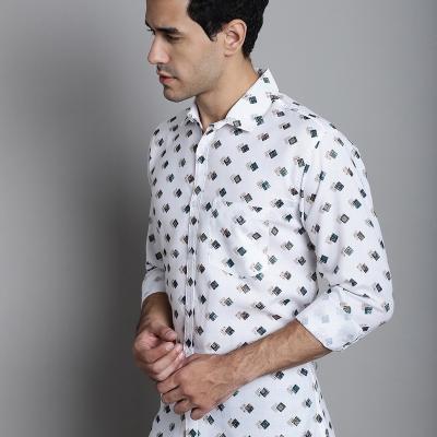 Radha - Cotton Full Sleeve Stripes Men's Shirt