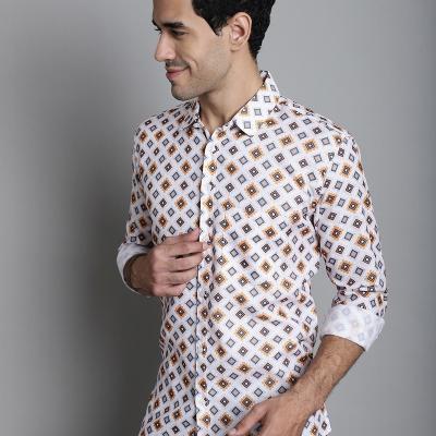 Radha - Cotton Full Sleeve Stripes Men's Shirt