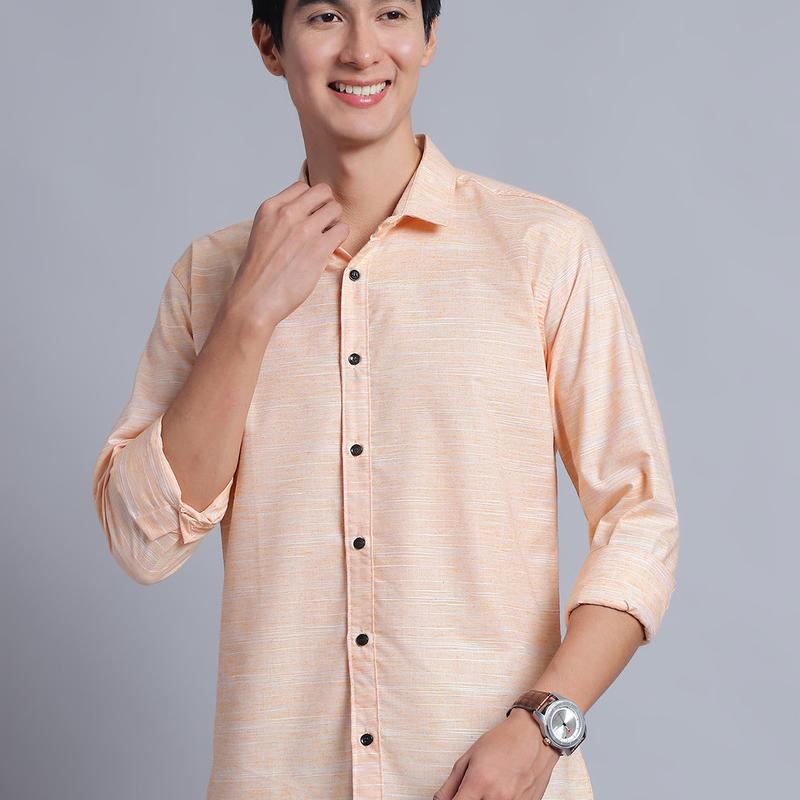 Radha - Casual Stylish Cotton Blend Solid Shirt For Men