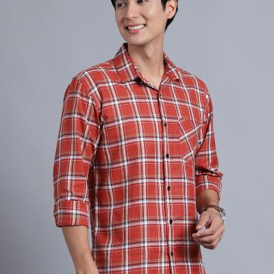 Radha - Casual Stylish Cotton Blend Cheakered Shirt For Men