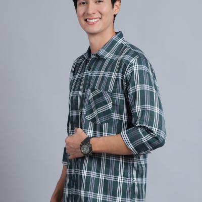 Radha - Casual Stylish Cotton Blend Cheakered Shirt For Men