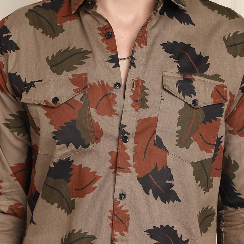 Radha - Cotton Floral Print Shirt for Men