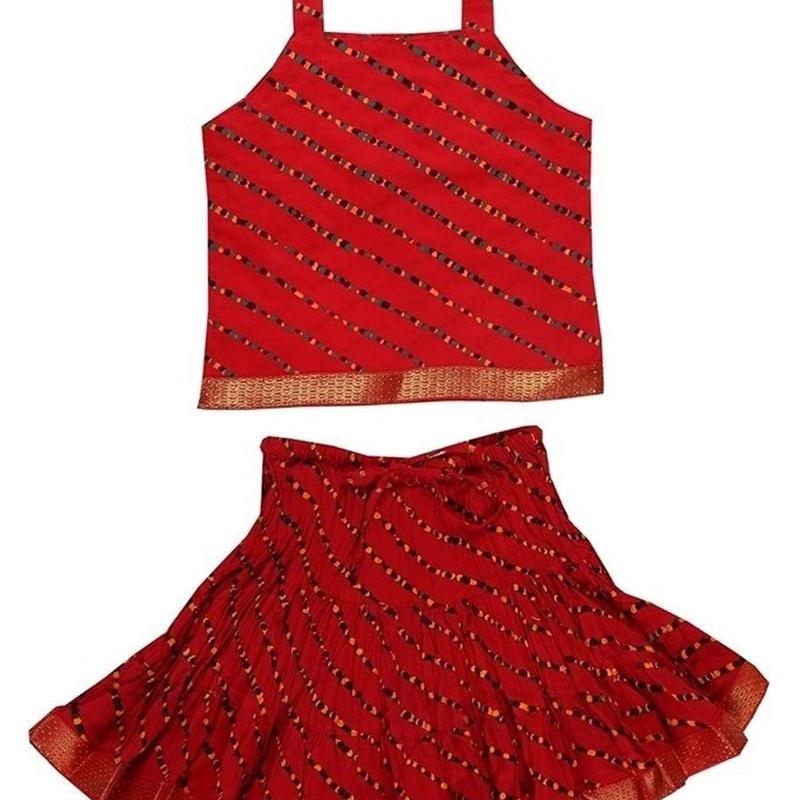 Moni - Cotton 60-60 Leheriya Printed Lehenga Choli