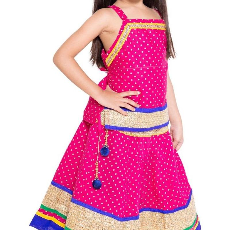 Moni - Cotton Embroidery Girls Lehenga Choli