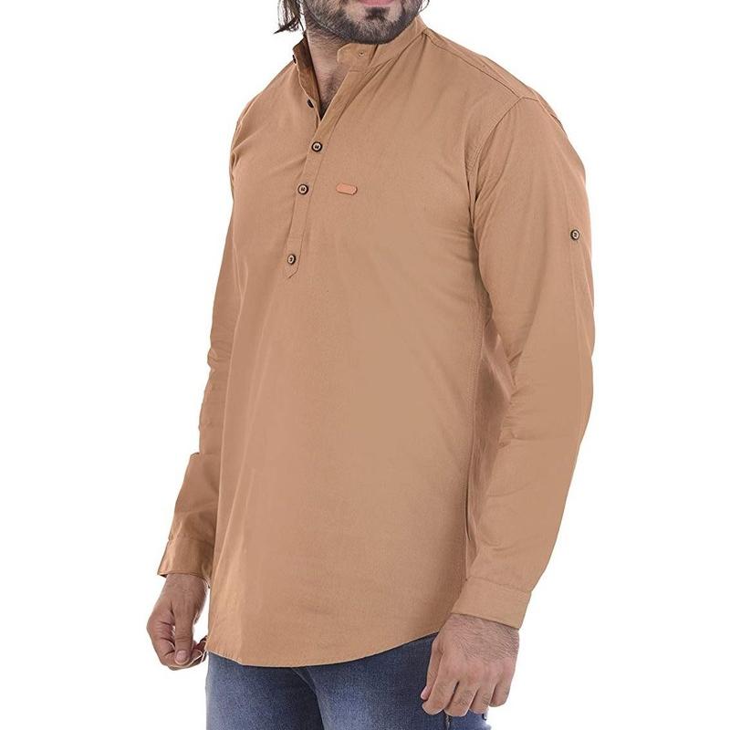 Moni - Cotton Solid Men's Short Kurta