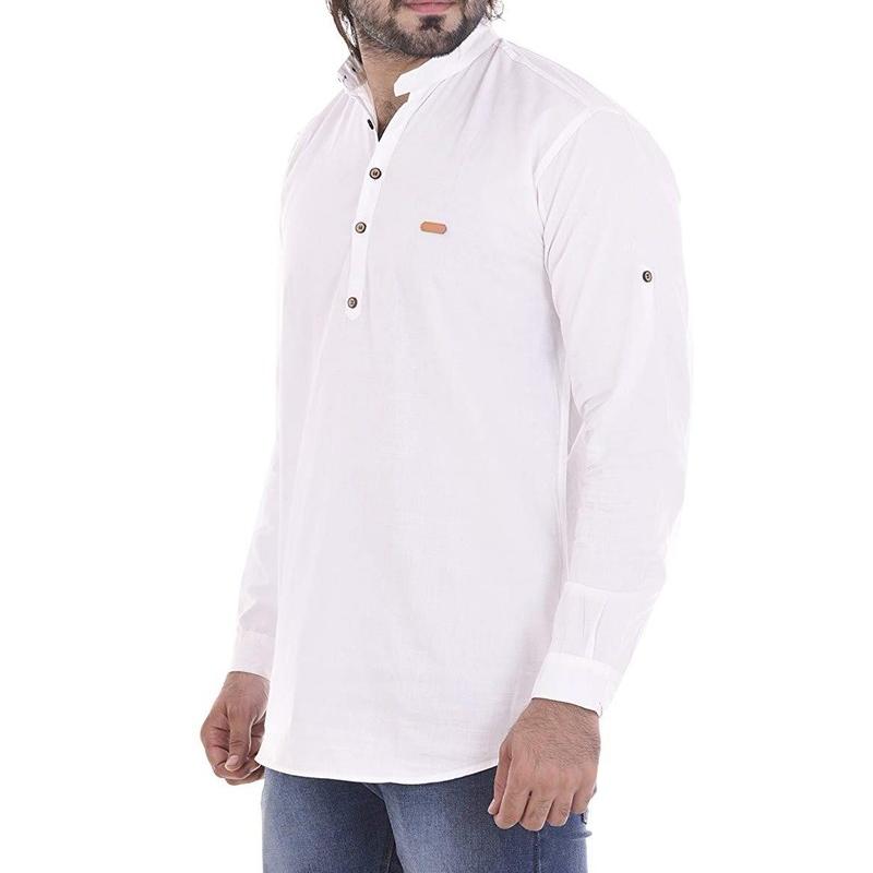 Moni - Cotton Solid Men's Short Kurta