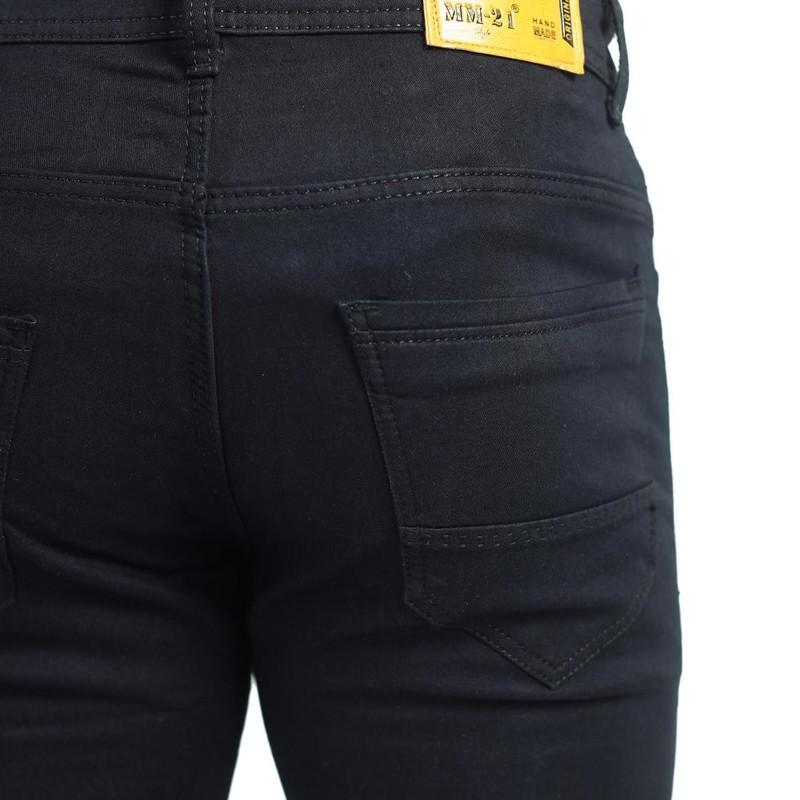 Mou - Black Regular Fit Basic Denim Jeans For Men