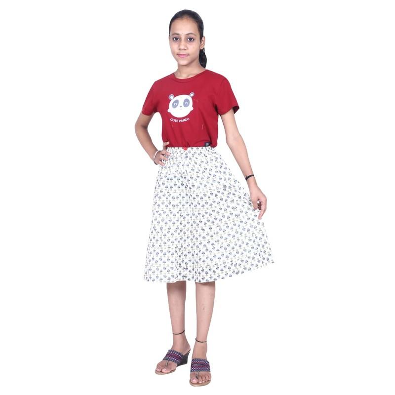 Shilu - Cotton Printed Girls Skirt