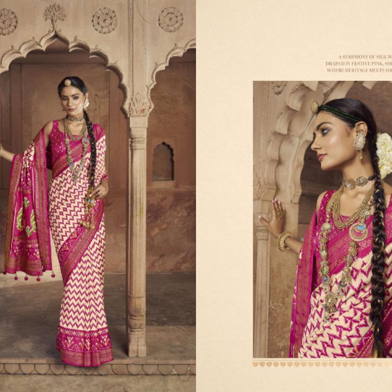 SRD - Silk with Foil Printed Saree with Blouse